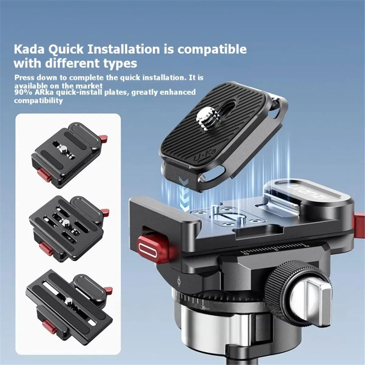 

N05R UKA12 Uka Pro Quick-Release Kit Camera Quick Release Plate for Cameras Stabilizers Tripods and Quick-Release Bases