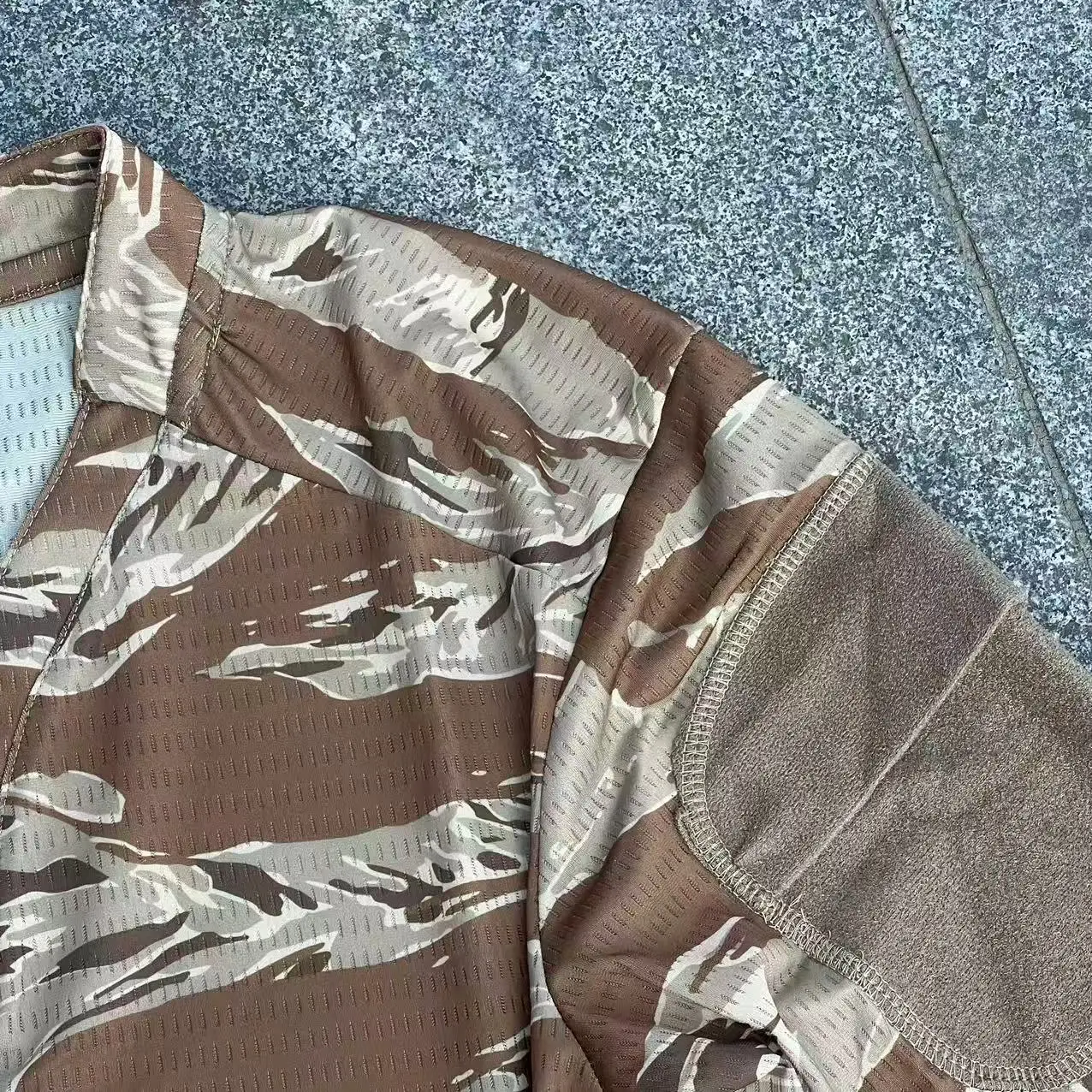 Tactical Tom New Product VS Desert Tiger Spot Long Sleeve Quick Drying Breathable Soft Sleeve V-neck T-shirt