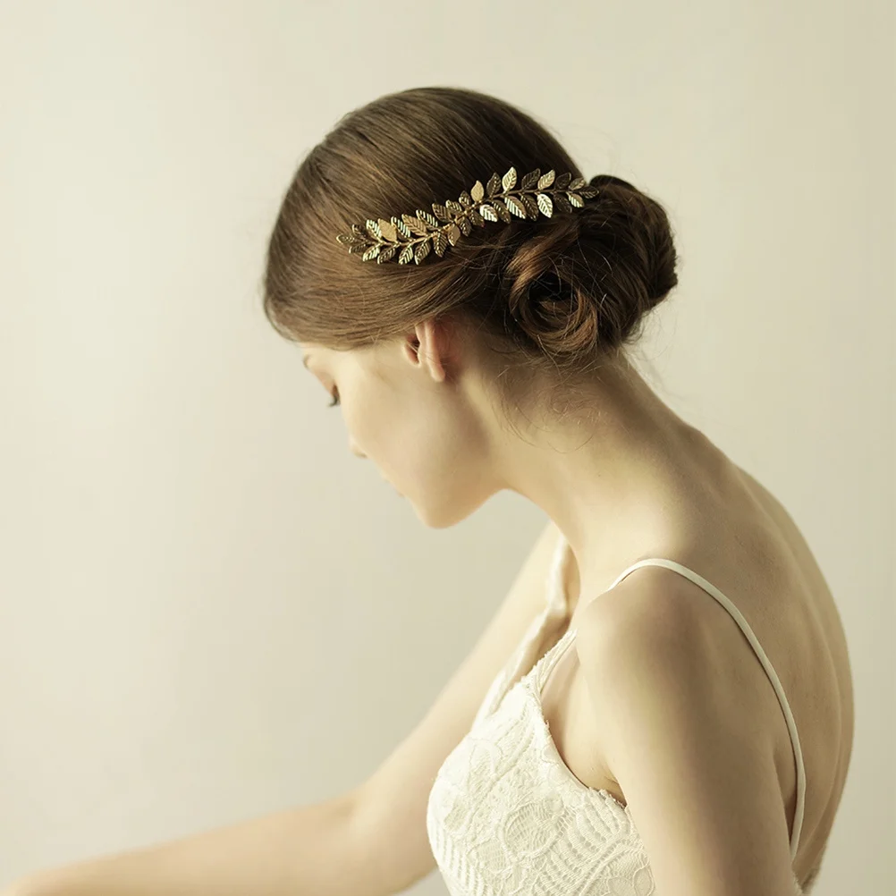 

Durable Metal Large Blades Bridal Hair Comb Handmade Elegant Wedding Headpiece Hairpin Party Accessories for Bride Women