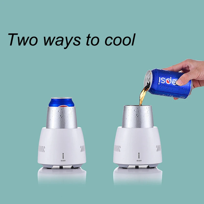 Car Home Refrigeration Cup Portable USB Mini Refrigerator Beverage Fast Cooler Cup Bottle Can Water Soda Drinks Cooling Mug DC