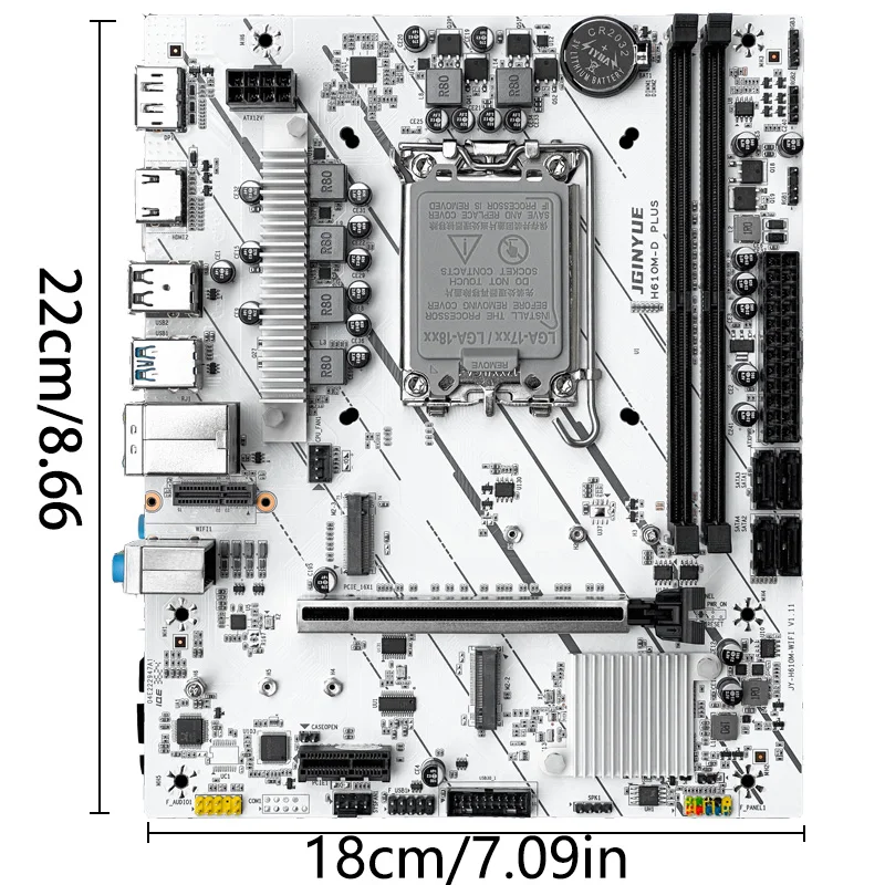 JGINYUE H610M Motherboard kit LGA 1700 Support Intel Core i3/i5 12th 13th XMP DDR4 RAM desktop H610M-D PLUS WIFI