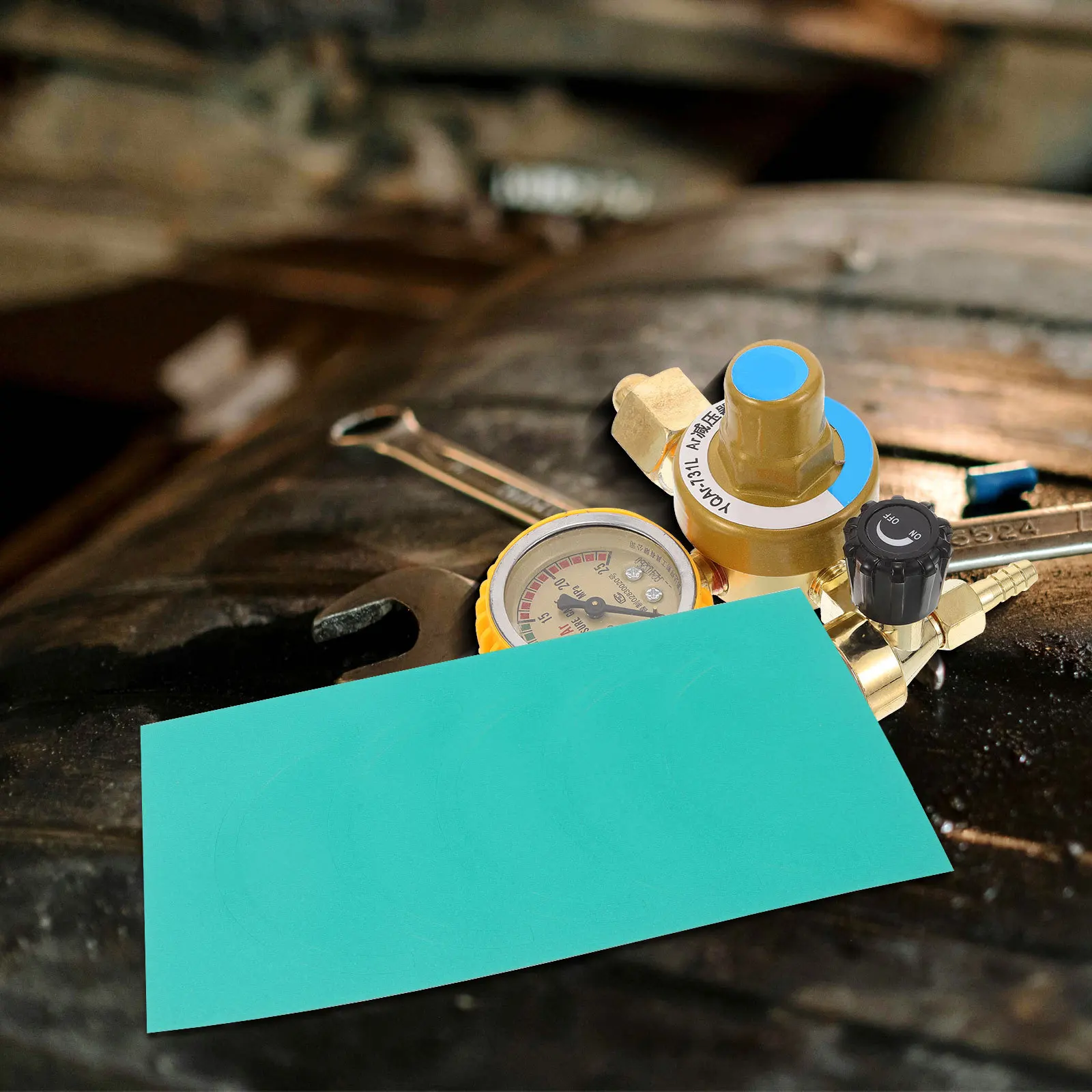 4 Stück Manometer-Identifikationsaufkleber, grün, reflektierend, wasserfest, selbstklebend, für Luft, Wasser, Manometer-Anzeige