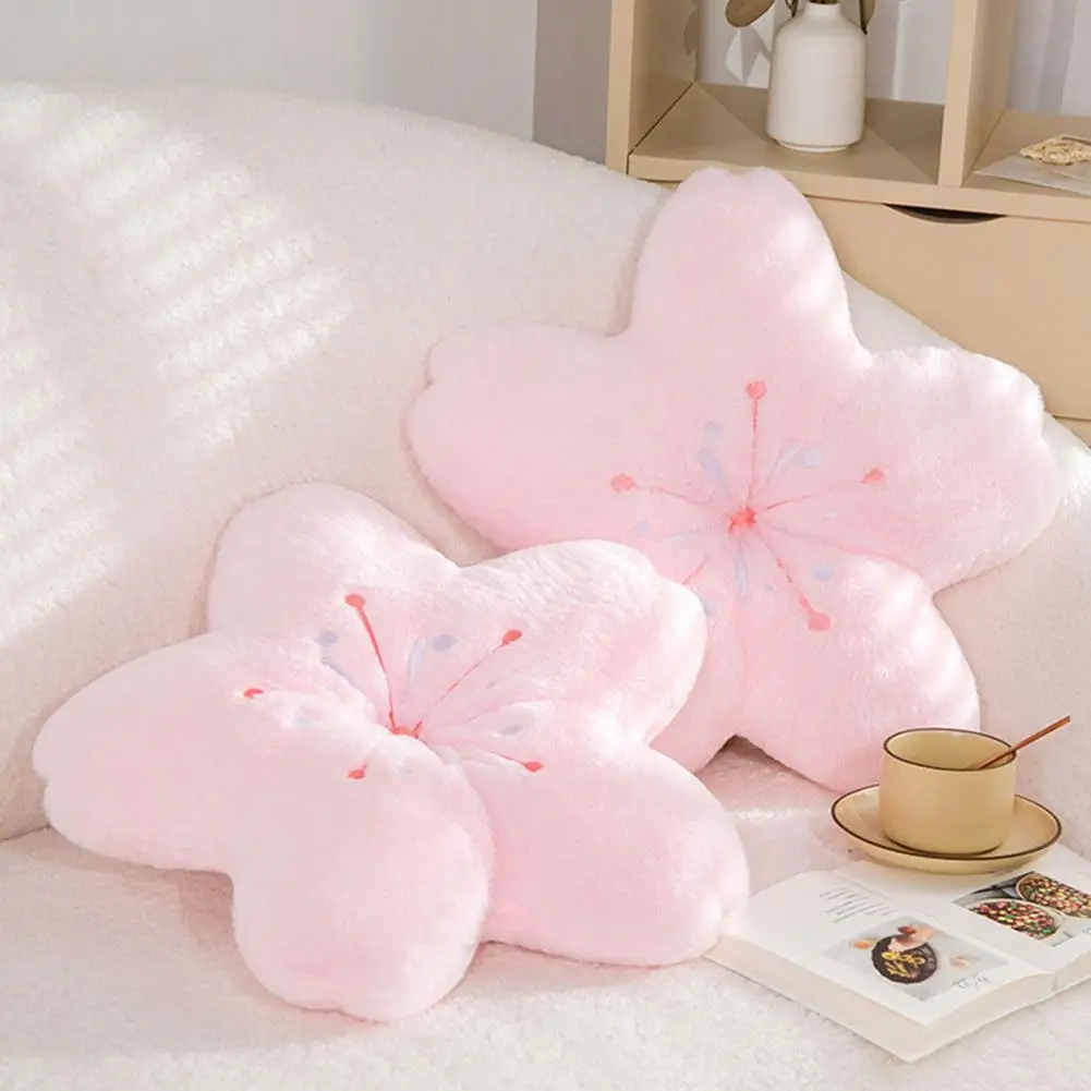 45cm Cherry Blossom Cushion Ins Pink Cherry Petals Pillow Girl Bedroom Living Room Decor Window Floor Seat Cushion Plush Tatami