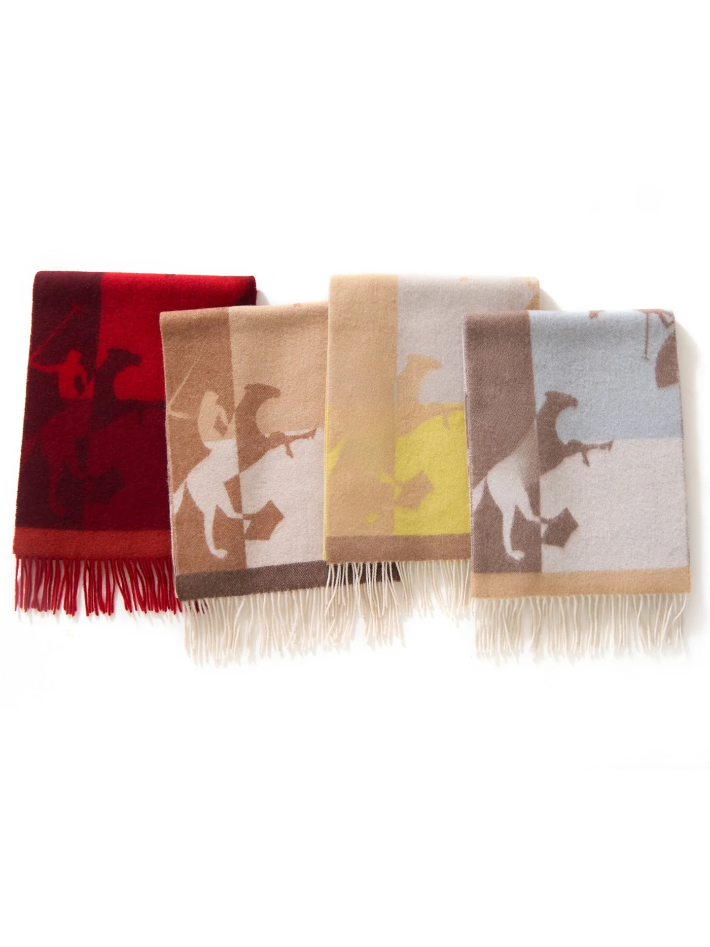 2025年冬用-厚手ウールスカーフ-男女兼用-高級ギフトボックス入り-幾何学模様-温かい長方形スカーフ-若者向け-ブリティッシュスタイル