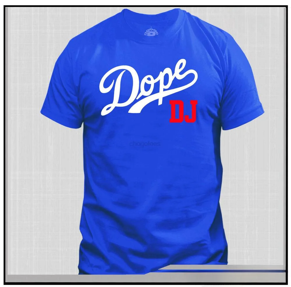 DJ SCRIPT LOGO T SHIRT CLASSIC HIP HOP DJ TECHNICS 1200 TURNTABLE  LOS ANGELES