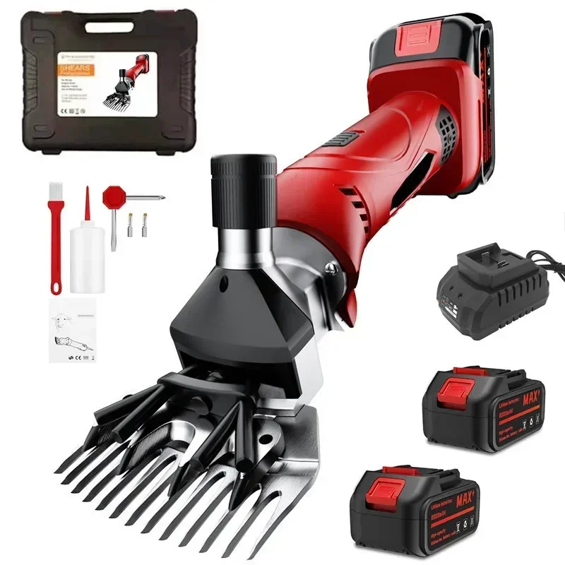Wireless 6 Speed 13 Teeth Electric Wool Shears Pet Machine Goat Horse Hair Scissors Sheep Shearing for  18V Battery
