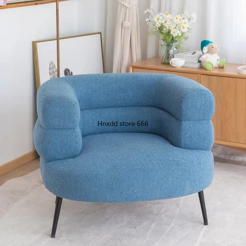 Light Luxury Nordic Single Sofa Creative Lambswool Small Apartment Living Room Simple Balcony Leisure Chair