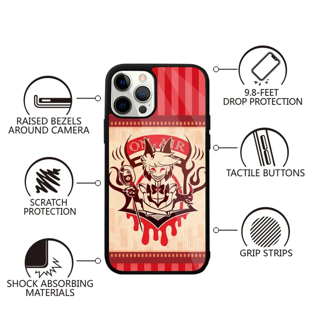 حافظة هاتف H-Helluva B-Boss لهاتف iPhone 15,14,13,12,11,Plus,Pro,Max Mini Magsafe شحن لاسلكي مغناطيسي