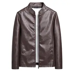 Autumn New Men Leather Coat Korean Fashion Genuine Leather Sheepskin Men Leather Jacket Trend Casual Fit Slim Baseball Clothes