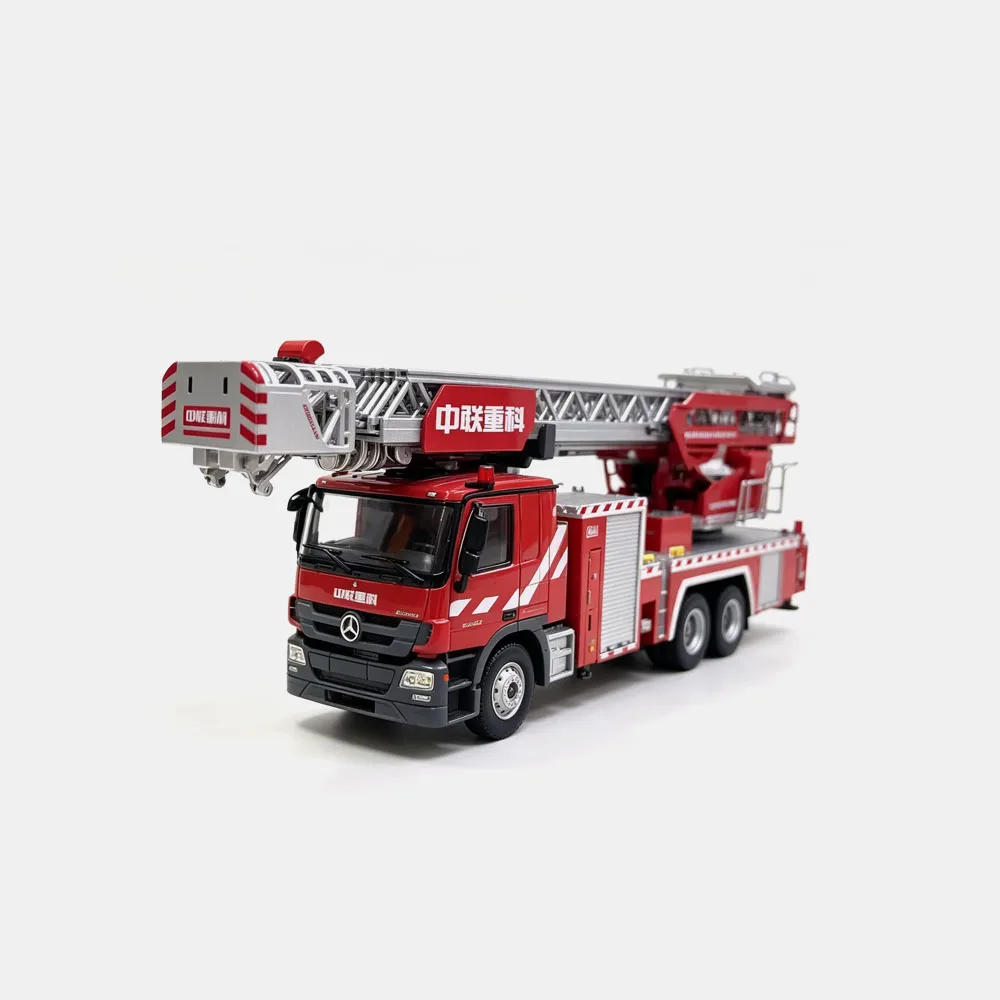1:48 Scale Zoomlion ZLF5321JXFYT53 Full Metal Aerial Ladder Fire Fighting Truck Collectible Gift Static Display Model