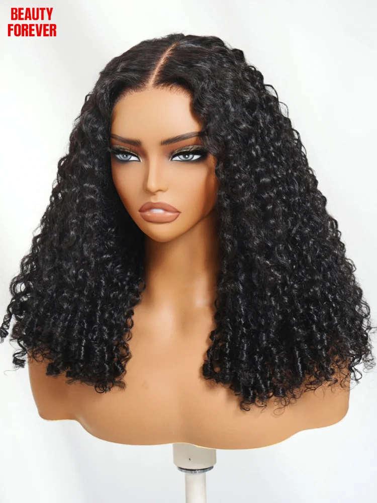 Beautyforever شعر مستعار مجعد بدون صمغ 7x5 Bye Bye Bye Knots قبل قطع شعر مستعار بشري دانتيل جاهز للارتداء كثافة 180%