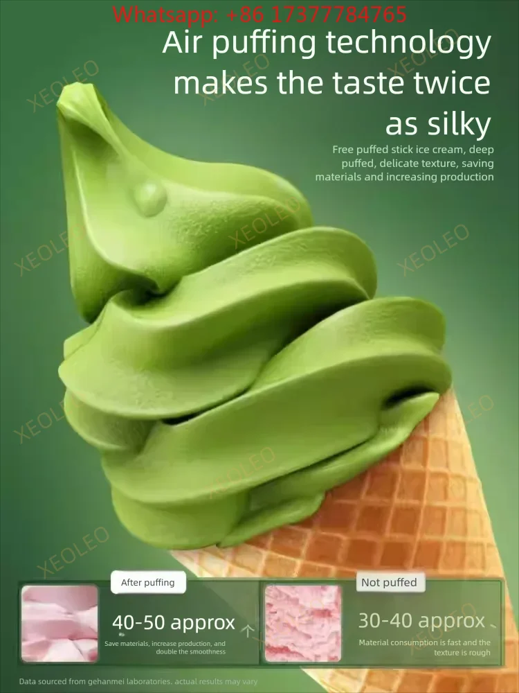16L/H Automatic Soft Ice Cream Maker, Commercial Touch Screen Machine with Pre-Cooling Fresh Keeping Function