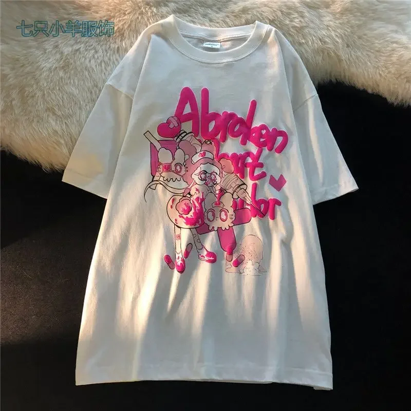 women tees funny men clothing plus size top printed anime harajuku fashion streetwear oversized 100℅ cotton graphic t shirts