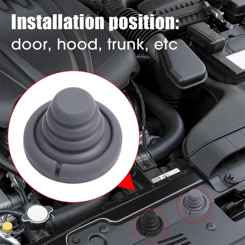 Silicone Door Shock Absorber Cushion Universal Hood Rear Trunk Reduce Noise Crashproof Airbag Buffer Anti Collision Pad Sticker