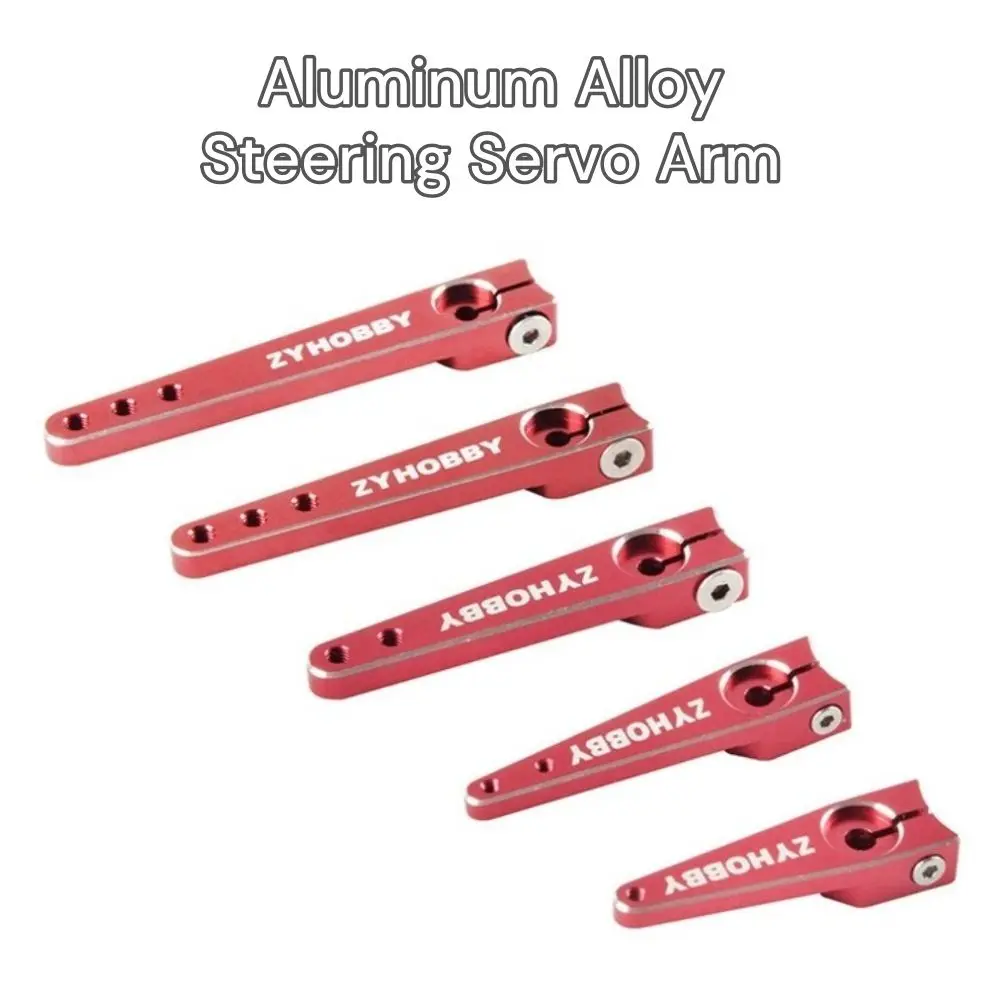 New Aluminum Alloy CNC Servo Arm Red 1/1.25/1.5/1.75/2 Inch Servo Swing Arm 25T Durable Steering Horn for RC Airplane
