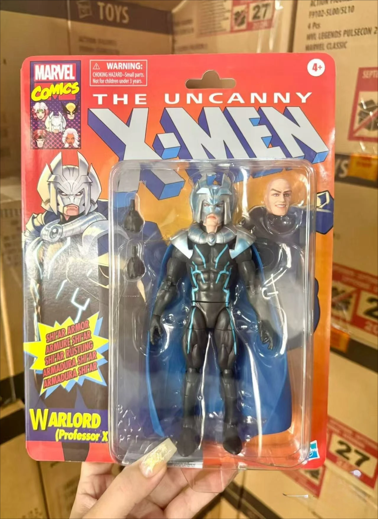

Hasbro Marvel Legends Retro Card Warlord Professor X 6-inch Action Doll