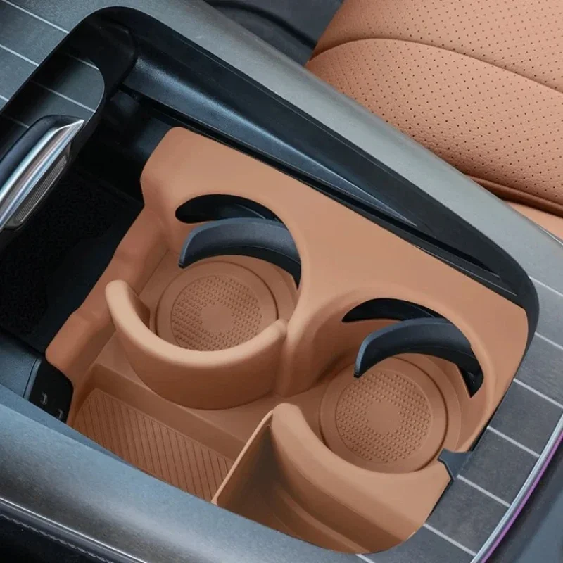 Fit For Mercedes-Benz E Class W214 E200 E260 E300 2024-2025 Silicone Center Console Cup Holder Pad Cover Trim Car Interior Anti-