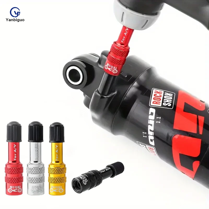 

2/4PCS Valve Adapter Rust Aluminum Alloy Extension Converter Nozzle Road Bicycle Fork Inflatable Valve Adaptor Accessory