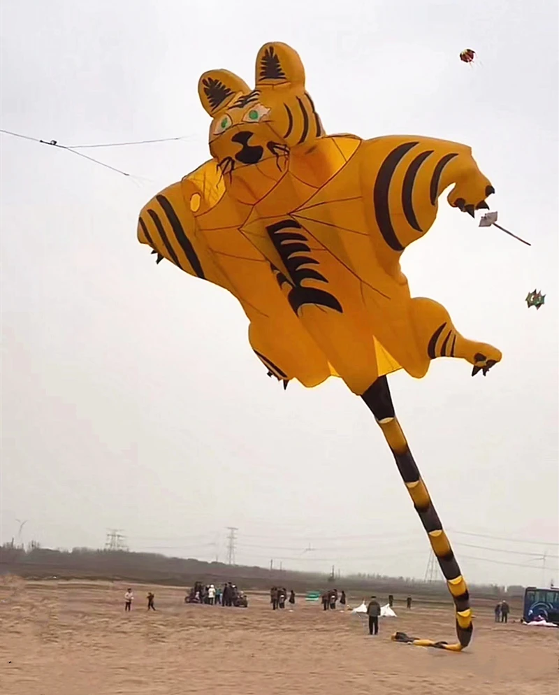 free shipping 12m large tiger kite flying soft kites for adults professional sport toy Eagle kite outdoor toy kite flying adult