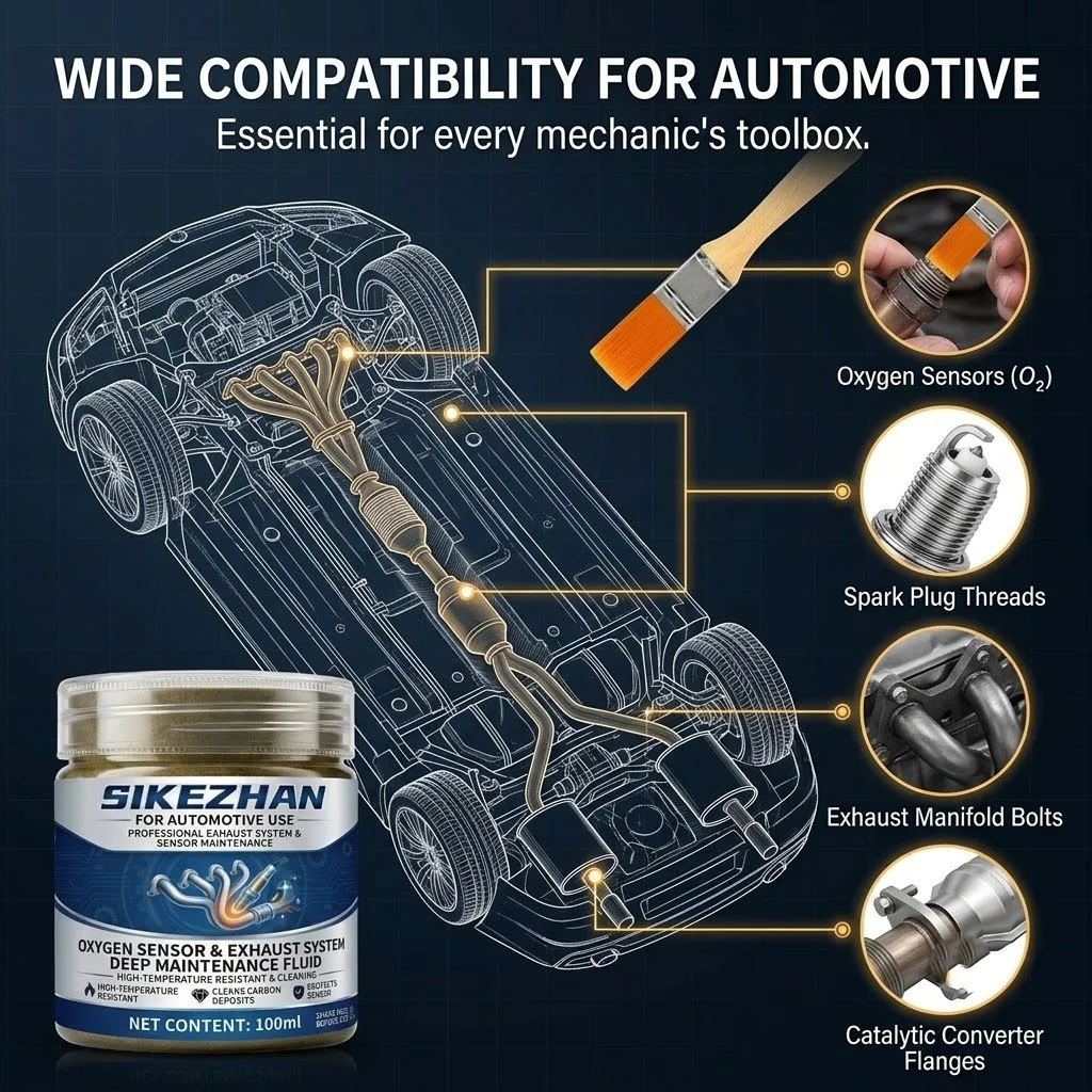 Picture 4: High-Temp Exhaust System & Oxygen Sensor Anti-Seize Lubricant Paste – Prevents Rust, Corrosion & Thread Galling on Metal, 100ml