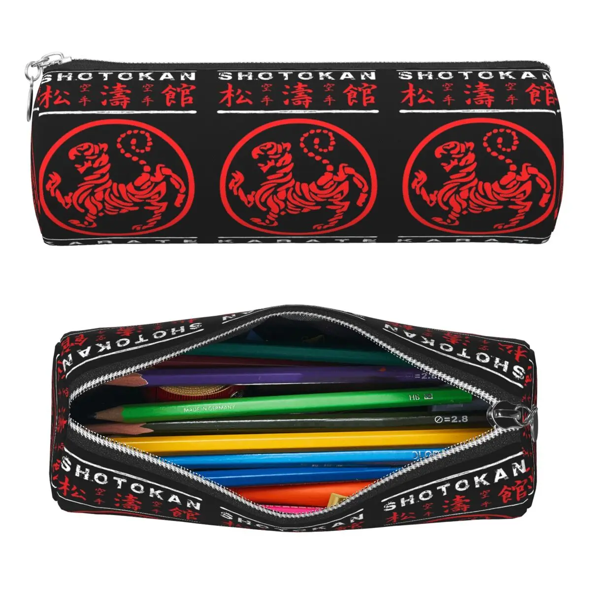 

Shotokan Karate White Text Pencil Case Pen Holder Cylinder Pen Box Pencil Bag for Boys Girls Gifts