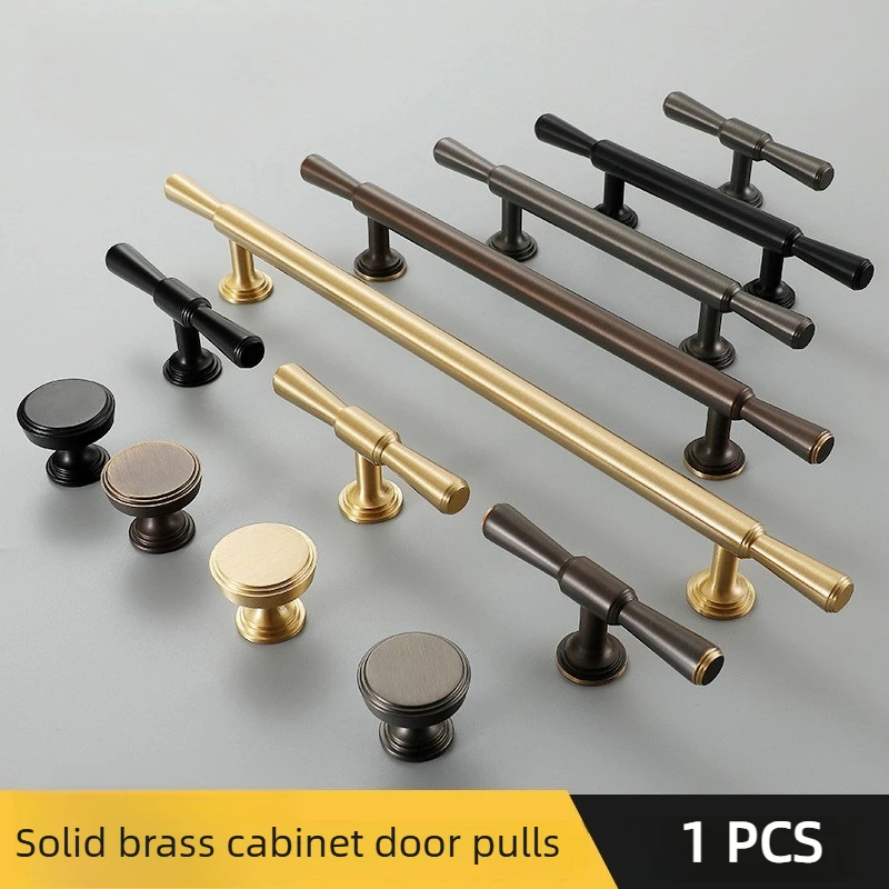 Maosu Solid Brass Handles For Wardrobe And Drawer Gold/black/grey/coffee Luxury Kitchen Cabinet Handles Furniture Cabinet Pulls