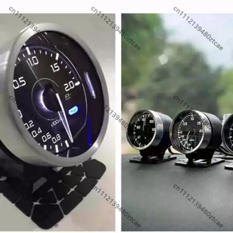 Oil Pressure Racing Meter 52MM, Oil Sandwich Plate & 3-way Vacuum Fitting Combo For Auto Turbo Pressure Monitoring Installation