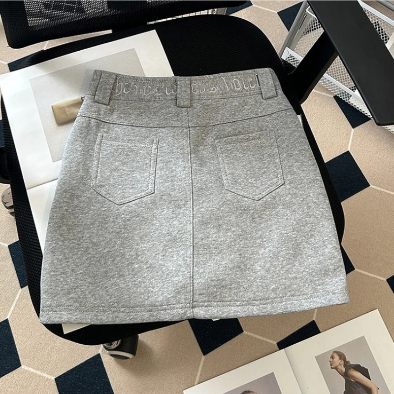 Women's Autumn and Summer New Casual Sweatshirt Skirt Stretch A-line Skirt