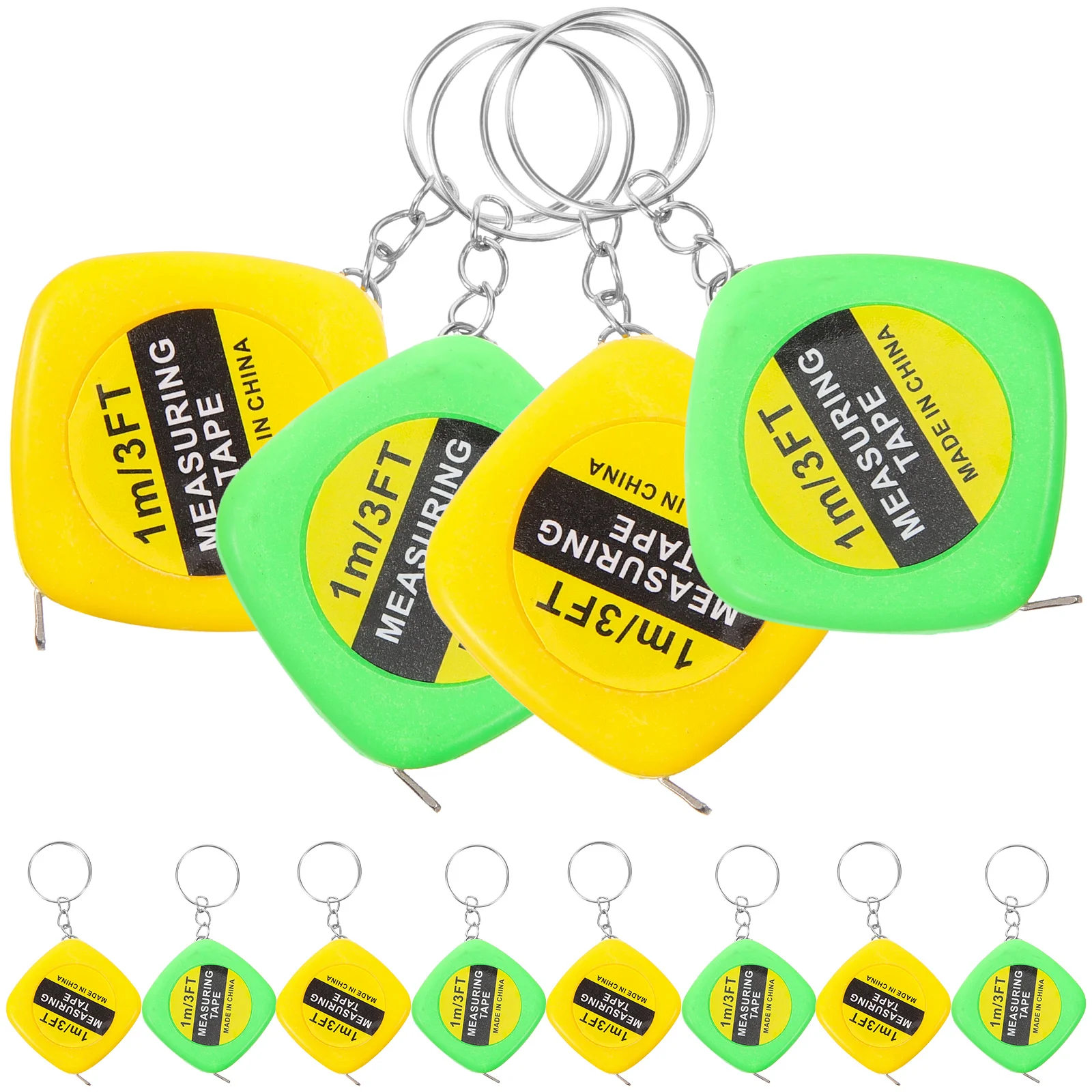 12 PCS Cute Child Key Holder Toy Keychain Measuring Tape 350X350X150CM Measure Mini Tool