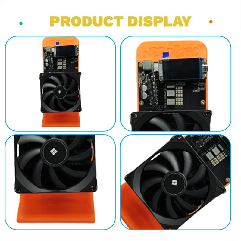 

New-Nerdminer For NERDQAXE++ Bitaxe 4.8T BTC Solo Miner 4.8T-5TH/S 75W For NERDQAXE 4.8 BM1370 Chips For NERDQAXE AU Plug