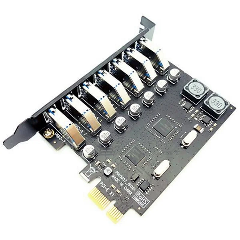 

AP-2X USB 3.0 PCI Express Адаптер PCI E на 7 портов USB 3 Адаптер расширения USB3 Pcie PCI-E X1 Конвертер контроллера