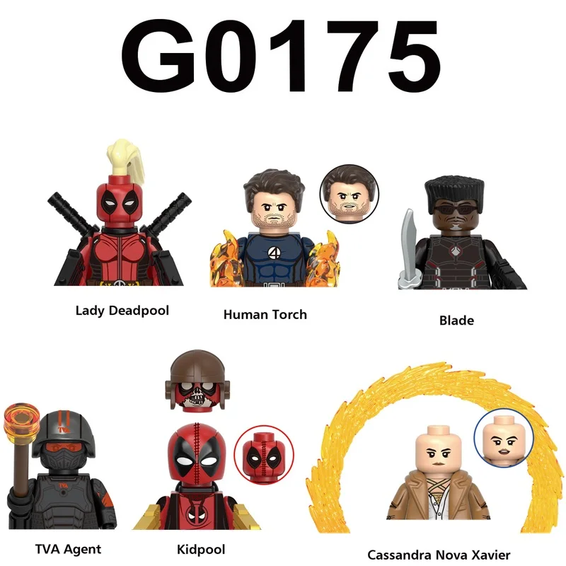 Décennie s de construction Deadpool chromés, mini figurines d\'action, jouets, nouveau