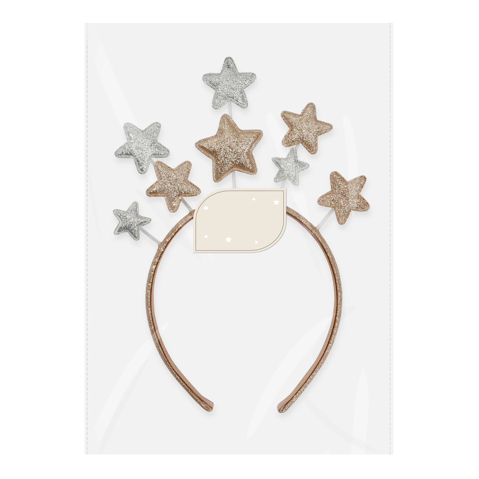 

Unique Stars Headband Glitter Pentagram Hair Hoops Elastic Kids Teens Adults Party Christmas Memorable Photo Prop