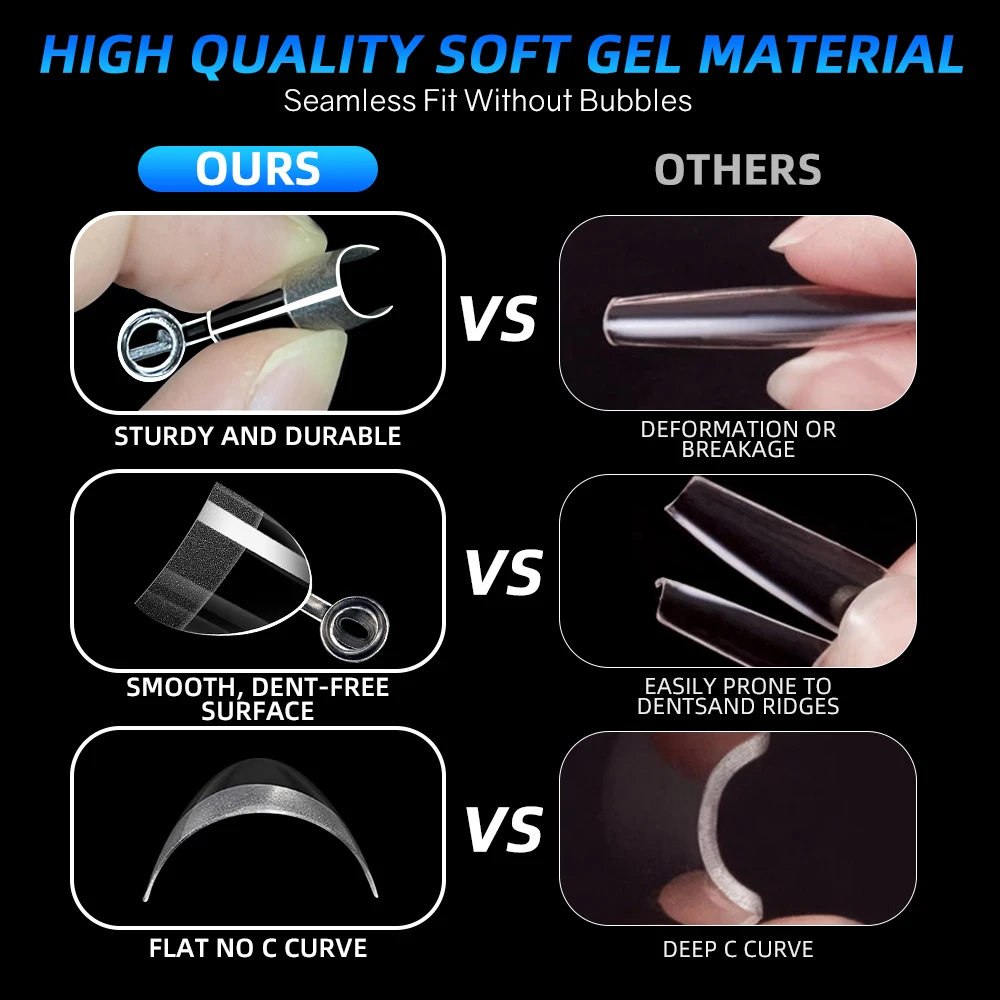 240pcs Half Cover Almond Fake Nails Half Matte Pre Buff Acrylic Nails Extra Short Almond Shape Gel Nail Tips 12 Sizes Easy Use