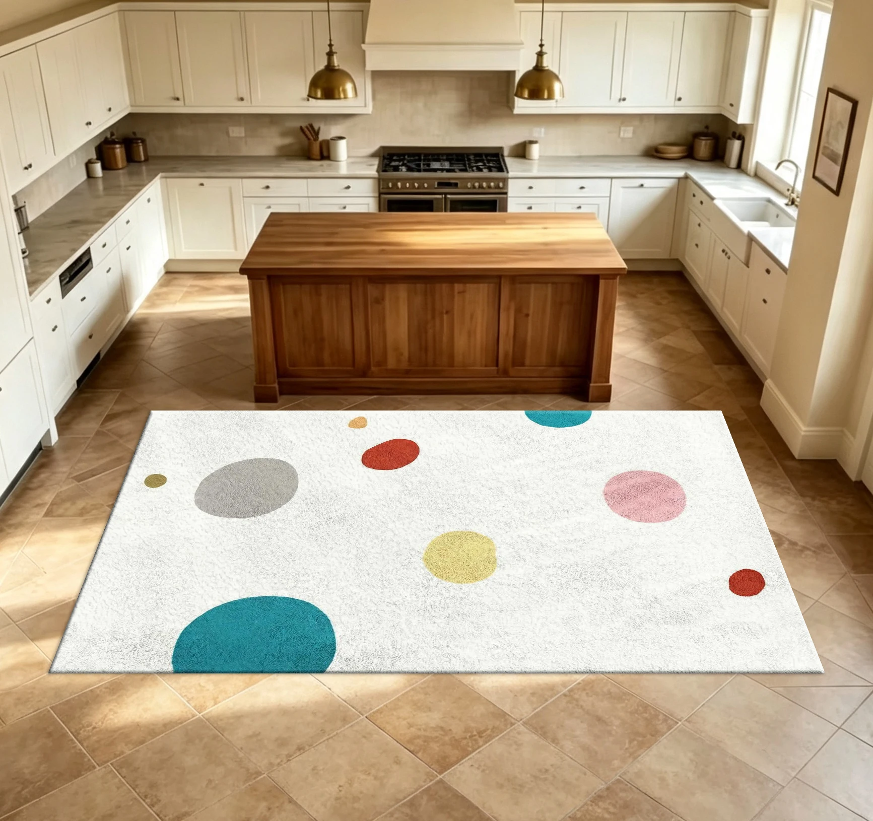 Tappeto Colorato a Pois in Sti - Printed Rug Abstract recensione e prezzo