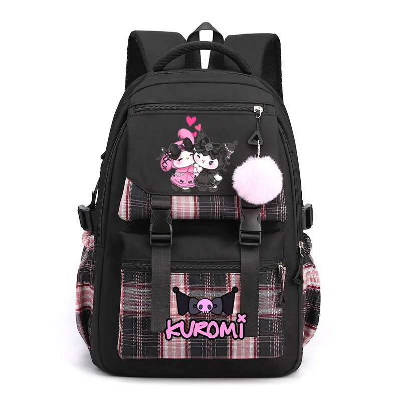 Kuromi Kawaii Women Backpack Capacity School Bag For Teenager Girl Student Bookbag Laptop Rucksack Cute Female Travel Bagpack