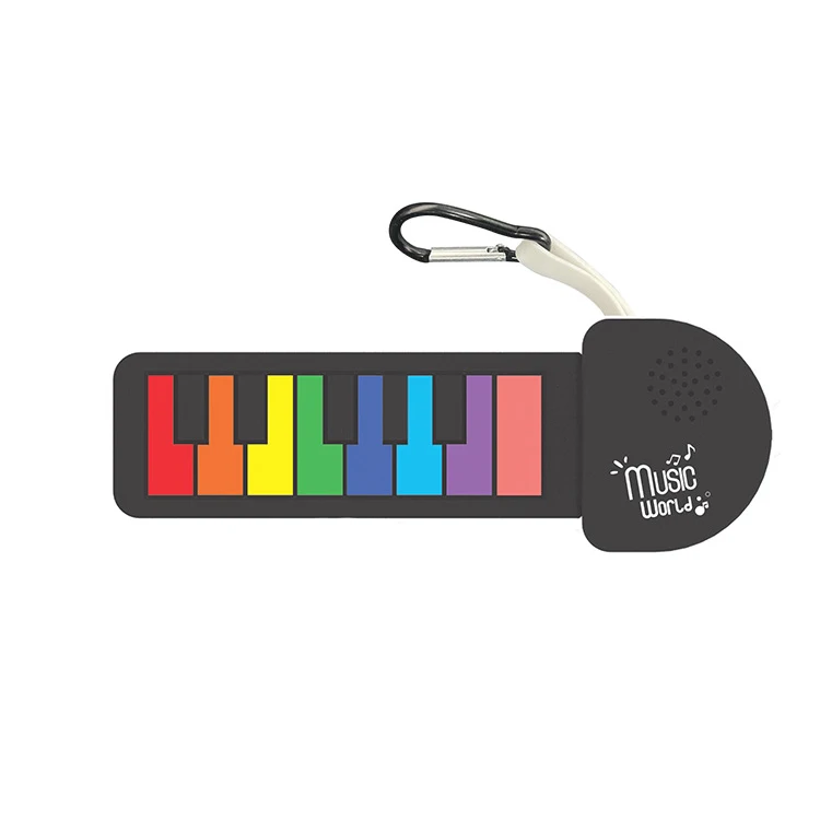 Mini tęczowy silikonowy fortepian dla dzieci Instrument muzyczny Przenośne pianino elektroniczne Początkujący trening stacjonarny Gra na pianinie Zabawki