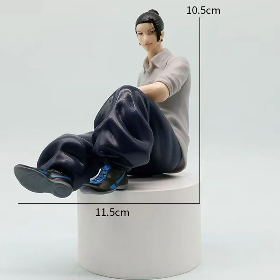 Satoru Gojo Statua Jujutsu Kaisen Figura Geto Suguru Postura seduta Action Figures Prison Realm Anime Modello PVC Ornamento Giocattolo