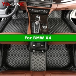 YOGOOGE Custom Car Floor Mats For BMW X4 F26 G02 F98 Auto Carpets Foot Coche Accessorie