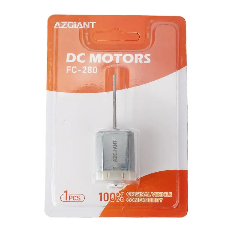 5pcs Long Knurled Shaft 26.8mm FK-280SA-11410 280 Carbon Brush Car Door Lock Motor 12V External Terminal Contact