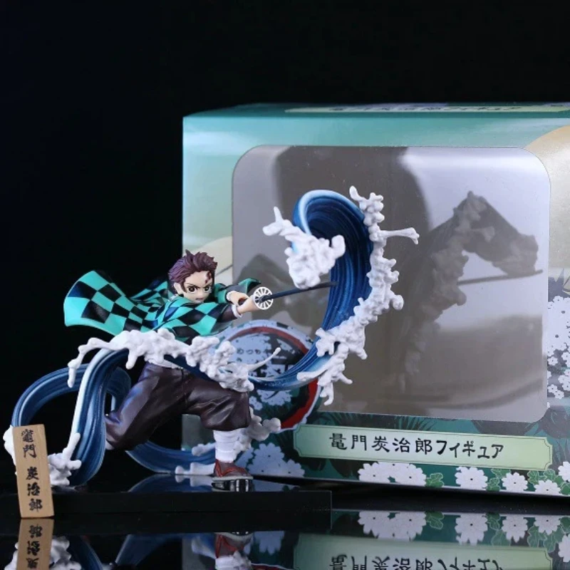 19 سنتيمتر أنيمي شيطان القاتل كامادو تانجيرو القتالية شكل عمل الشكل البلاستيكية نموذج اللعب تمثال زخارف مكتب تحصيل الهدايا محاصر