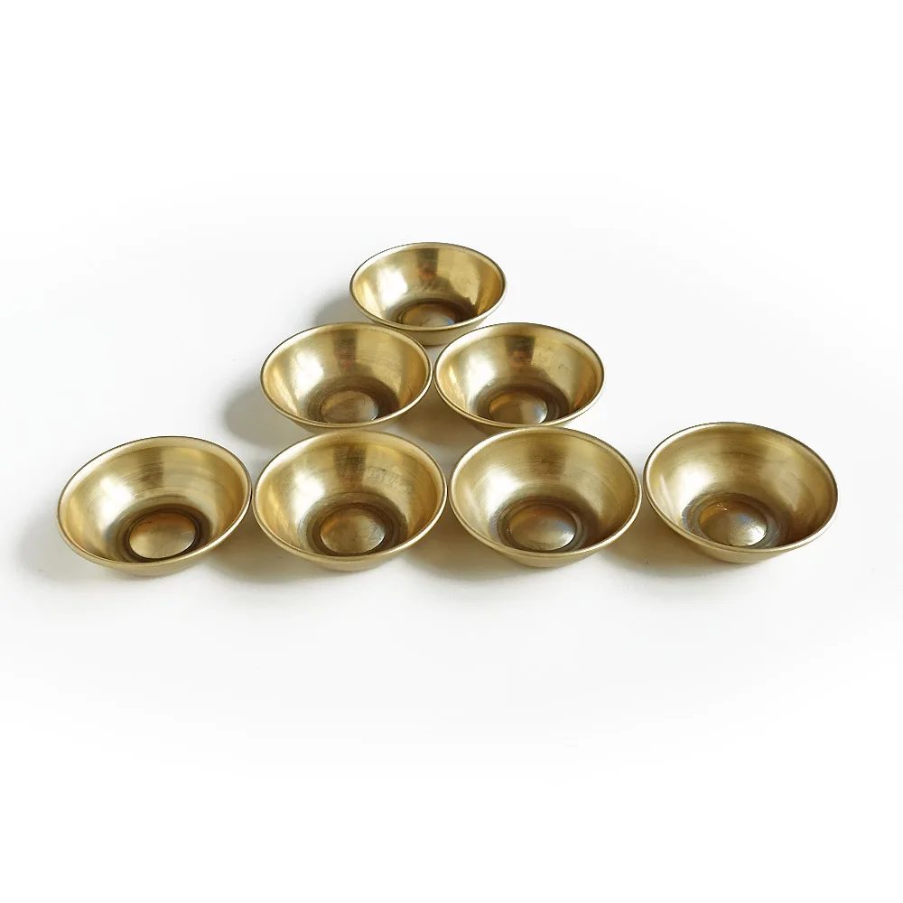 7SetCopper Tibetan Bowl Buddha Disciples to Supply Water Meditation Mini Brass Cup Home Desk Decor  platos decorativos mesa