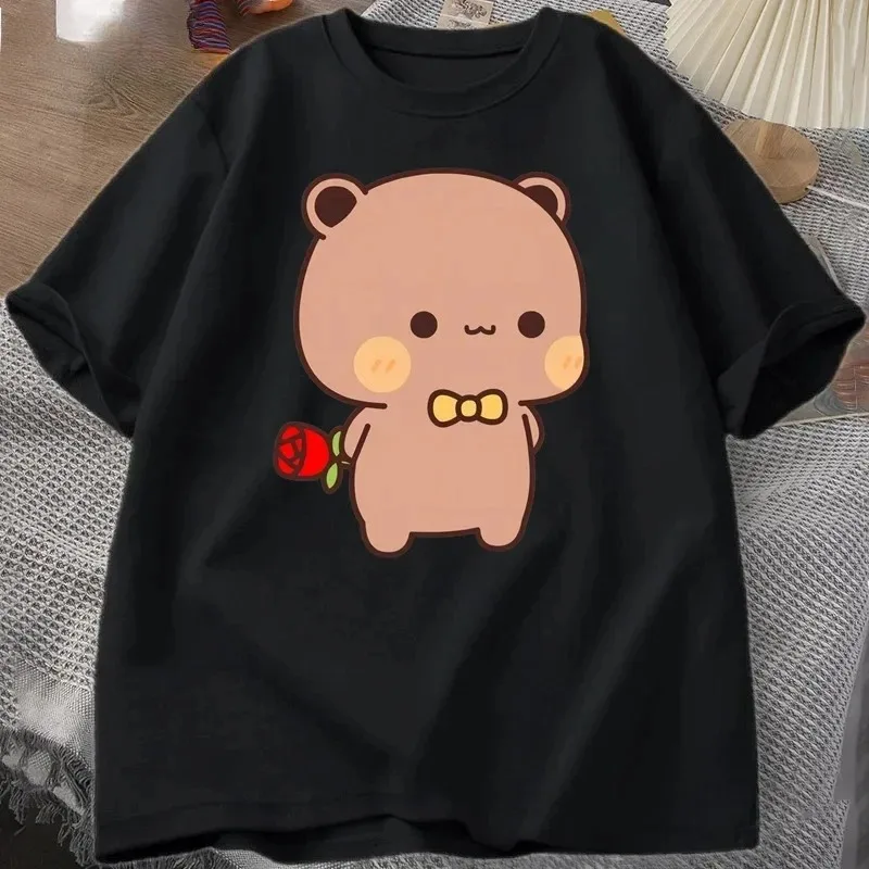 2026 Camiseta De Oso DuDu Sorprendente Panda BuBu Con Una Flor Camisetas Gráficas Divertidas Y Bonitas De Buu Duu Camisetas Para