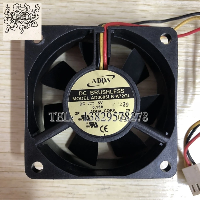 

Ltsf For ADDA AD0605LB-A72GL DC 5V 0.15A 60x60x25mm 3-Wire Server Cooling Fan