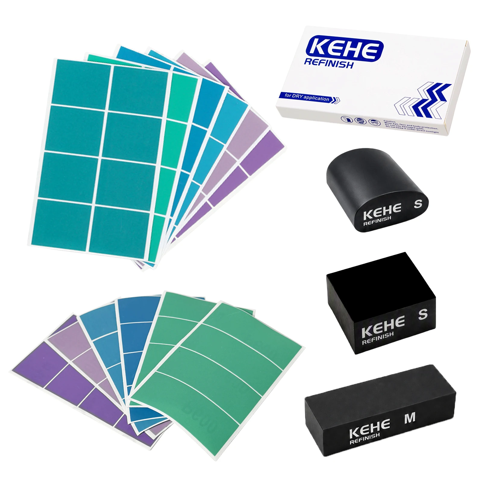 Self-Adhesive Polishing Sandpaper, Paint Surface, Flocking, Grit 600-3000, Square/Elliptical/Rectang Block