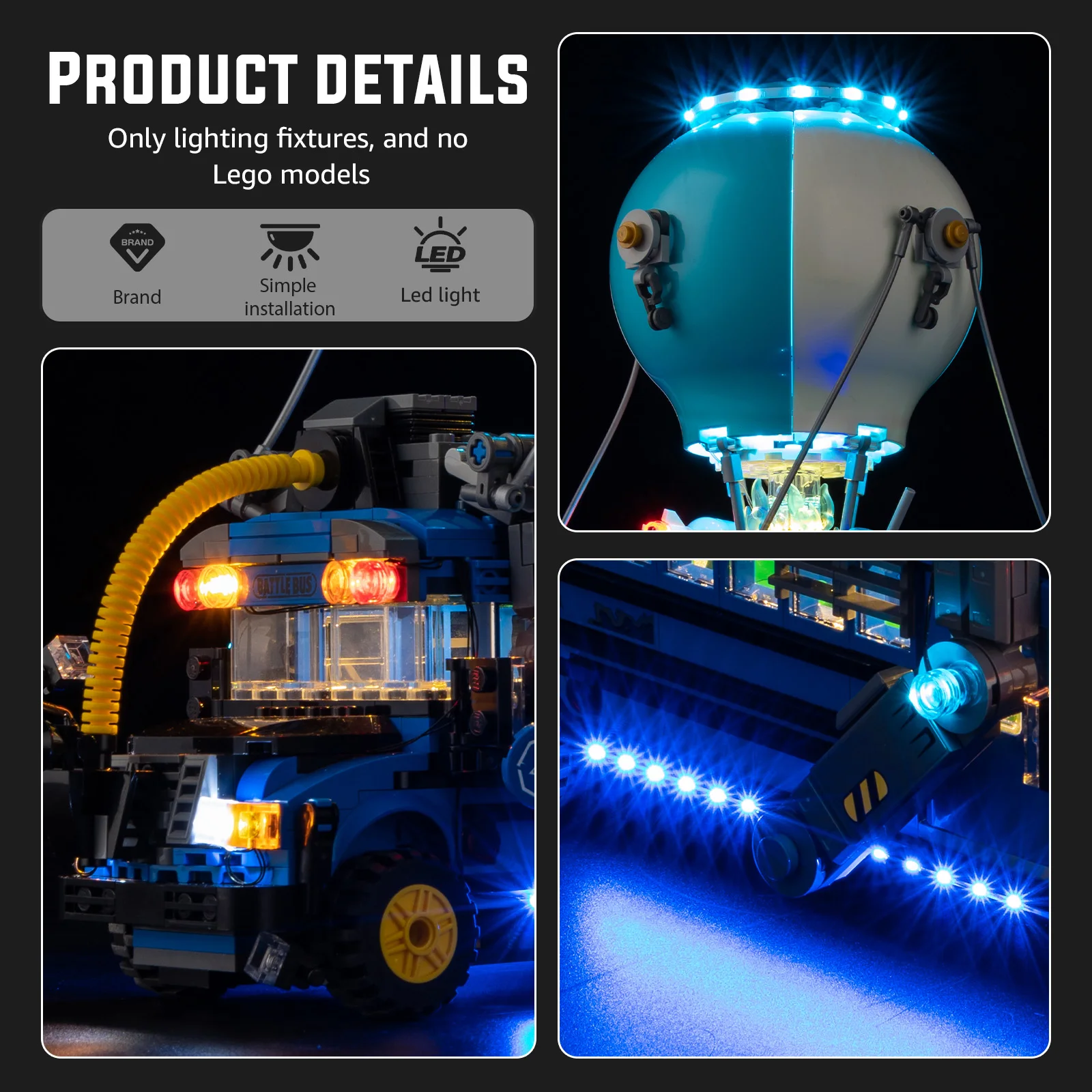 

LED Light Set for LEGO Battle Bus 77073