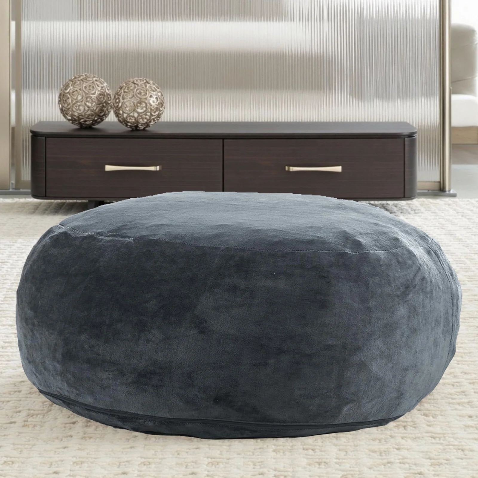 Replacement Bean Bag Chair Cover, Soft Washable Sofa Slipcover for Bean Bag Couch, No Filler
