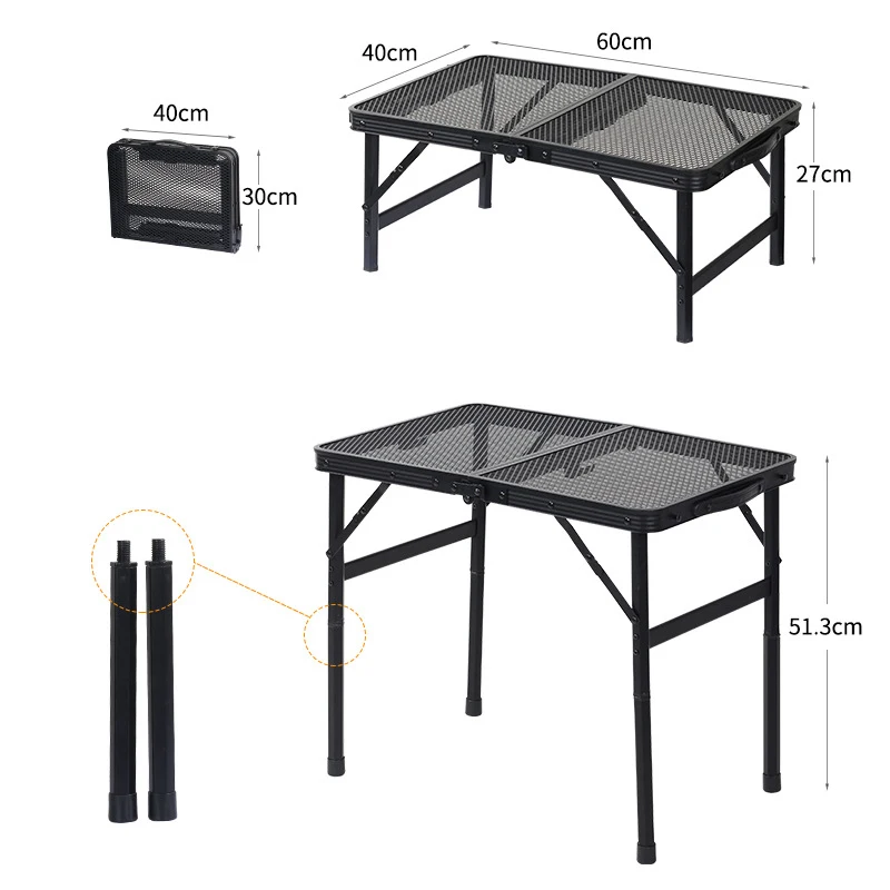 Folding Table Outdoor Camping Supplies Portable Iron Net Aluminum Alloy Picnic Barbecue Coffee Garden Table стол туристический