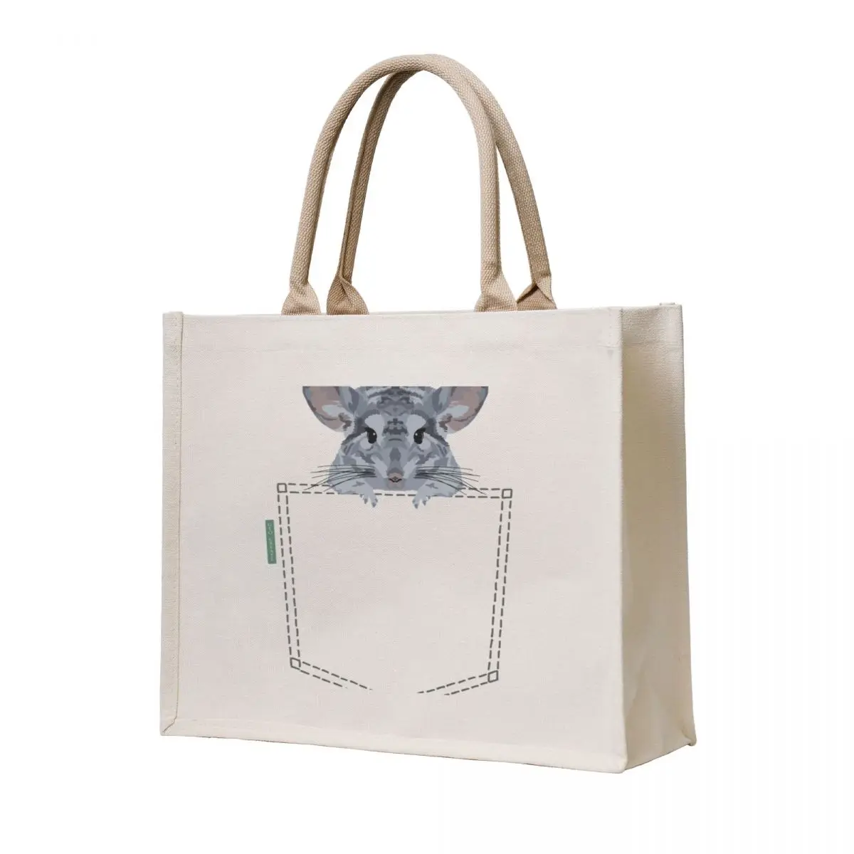 

Pocket Chinchilla Tote Bag personalized tote bag ecological bags Eco bag eco folding