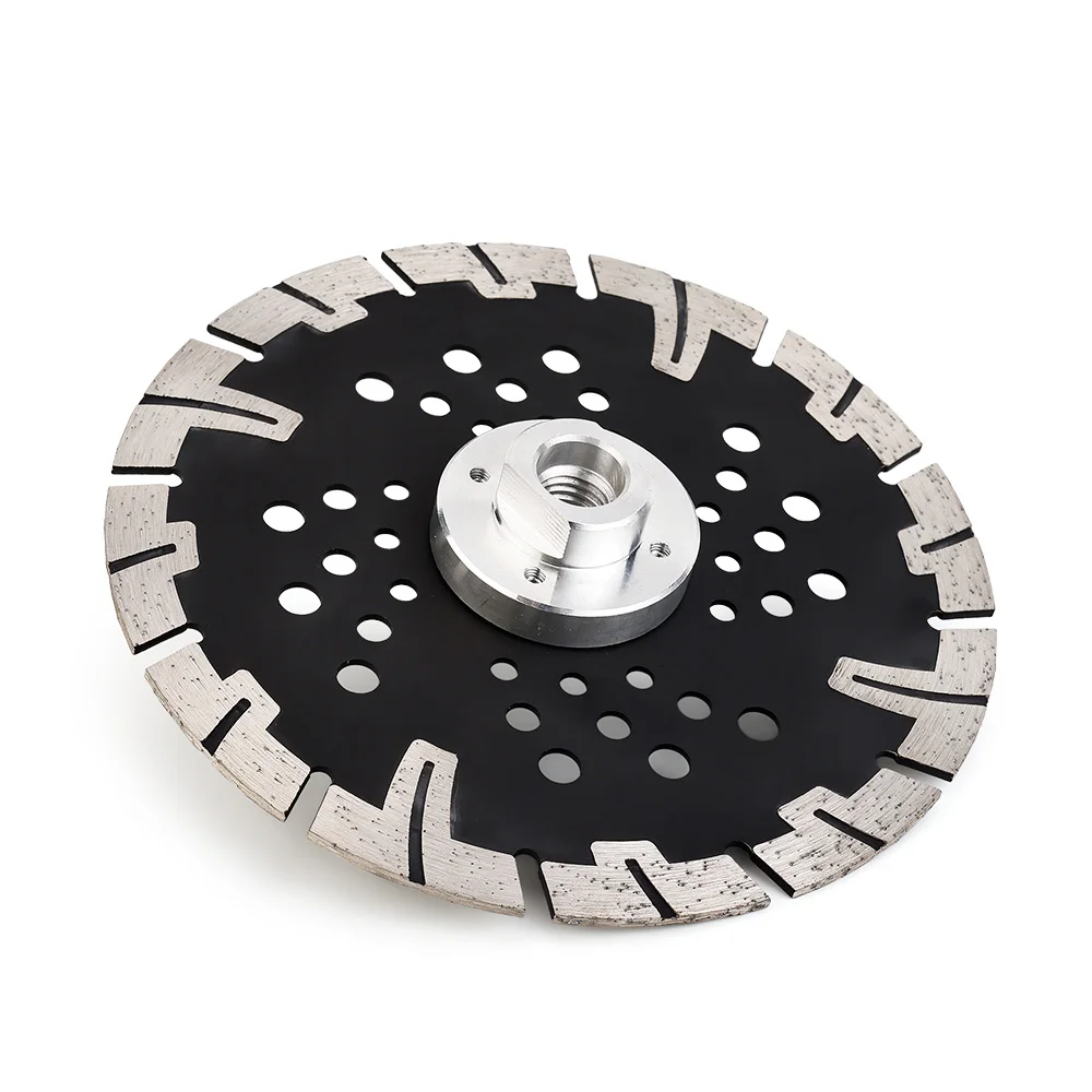 1pc 6inch 150mm Hot sintering diamond turbo saw cutting blade with removable flange M14/5/8"-11 cutting for granite and stone